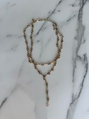 Gold Link Layered Y-Necklace - Women Jewelry